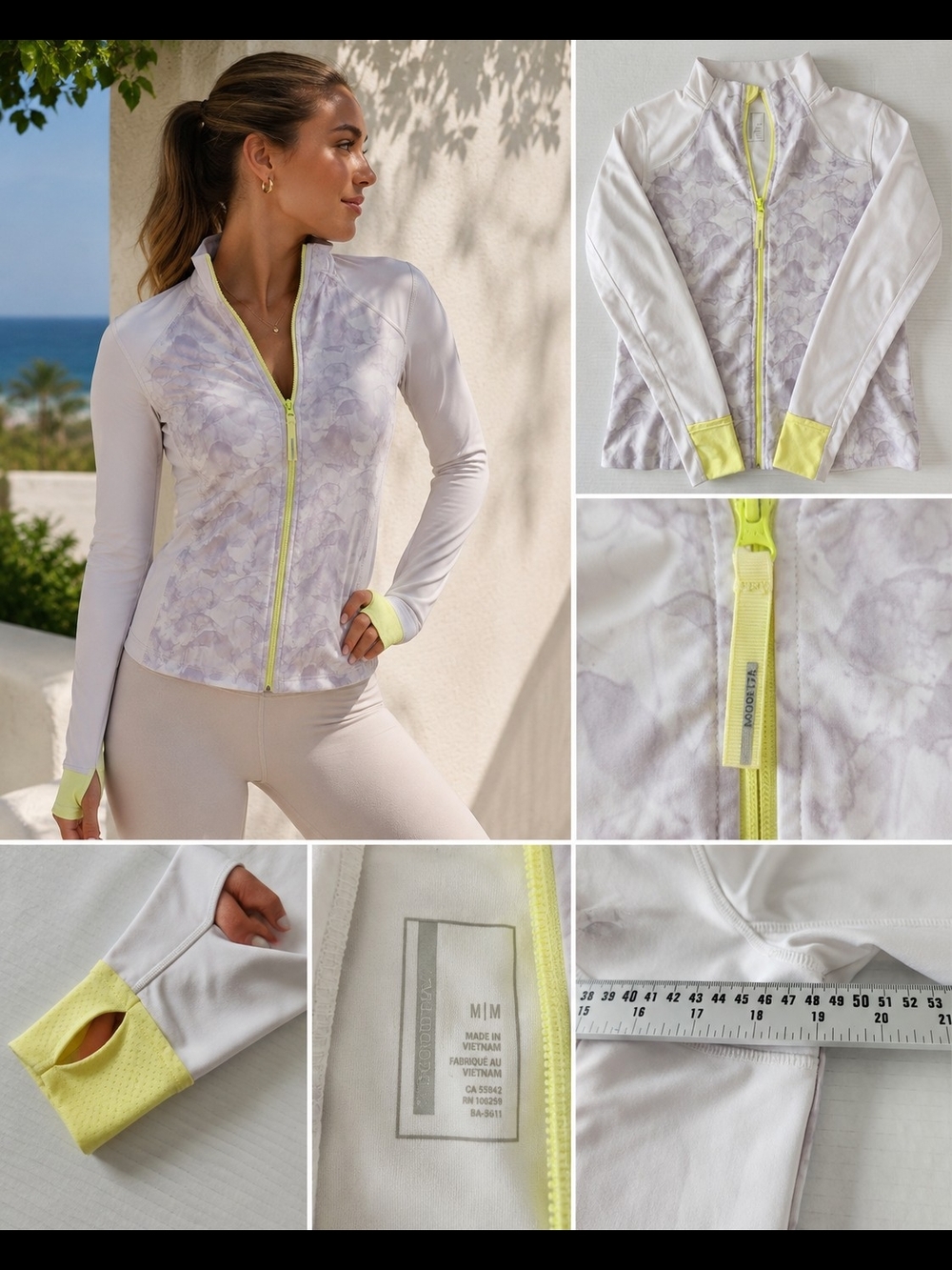 Mondetta Y2K Lavender Neon Yellow Active Jacket Women’s M